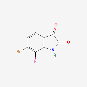 molecular formula C8H3BrFNO2 B1445371 6-Bromo-7-fluoroindoline-2,3-dione CAS No. 1336963-95-1