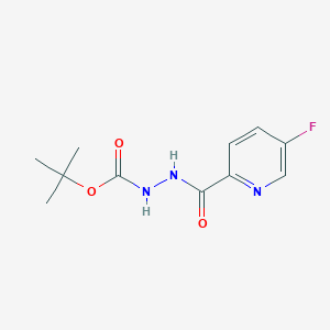 B1445376 Tert-butyl 2-[(5-fluoropyridin-2-yl)carbonyl]hydrazinecarboxylate CAS No. 1310807-72-7