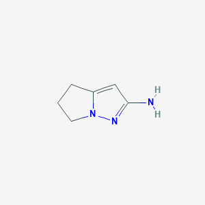 B1445382 5,6-dihydro-4H-pyrrolo[1,2-b]pyrazol-2-amine CAS No. 1378804-79-5