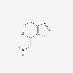 B1445385 4H,5H,7H-thieno[2,3-c]pyran-7-ylmethanamine CAS No. 1310426-28-8