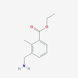 molecular formula C11H15NO2 B14453867 Ethyl 3-(aminomethyl)-2-methylbenzoate CAS No. 75985-08-9