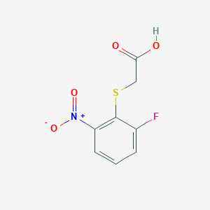 molecular formula C8H6FNO4S B1445387 2-[(2-氟-6-硝基苯基)硫基]乙酸 CAS No. 1247021-61-9