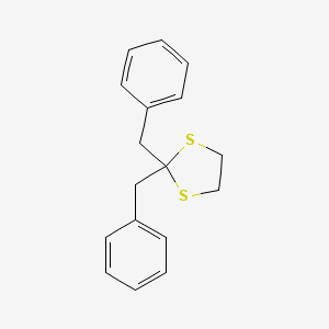 molecular formula C17H18S2 B14453878 2,2-Dibenzyl-1,3-dithiolane CAS No. 76312-47-5