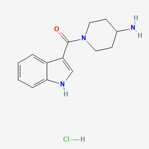 molecular formula C14H18ClN3O B1445391 (4-aminopiperidin-1-yl)(1H-indol-3-yl)methanone hydrochloride CAS No. 209920-21-8