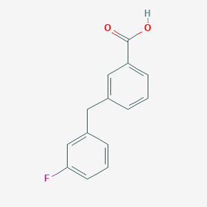 B1445402 3-(3-Fluoro-benzyl)-benzoic acid CAS No. 886569-96-6