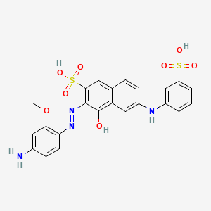 3-((4-Amino-2-methoxyphenyl)azo)-4-hydroxy-6-((3-sulfophenyl)amino)-2-naphthalenesulfonic acid