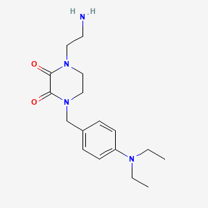 2,3-Piperazinedione, 1-(2-aminoethyl)-4-((4-(diethylamino)phenyl)methyl)-