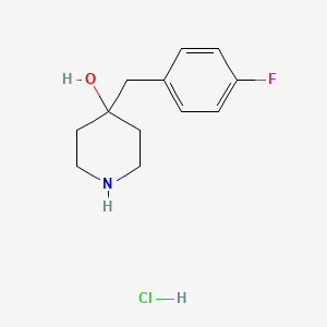 molecular formula C12H17ClFNO B1445406 4-(4-Fluorobenzyl)piperidin-4-ol hydrochloride CAS No. 1429505-77-0
