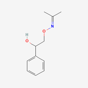 molecular formula C11H15NO2 B14454061 2-Propanone, (beta-hydroxyphenethyl)oxime CAS No. 73826-09-2