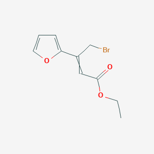 Ethyl 4-bromo-3-(furan-2-yl)but-2-enoate