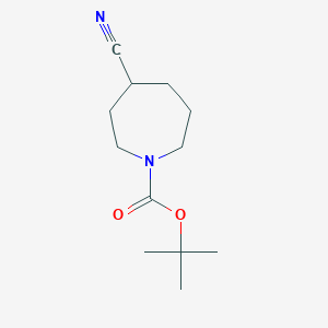 molecular formula C12H20N2O2 B1445412 4-氰基氮杂环丁烷-1-甲酸叔丁酯 CAS No. 1259056-34-2