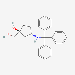 molecular formula C25H27NO2 B1445416 (1S,3S)-1-(ヒドロキシメチル)-3-(トリチルアミノ)シクロペンタノール CAS No. 1113025-25-4