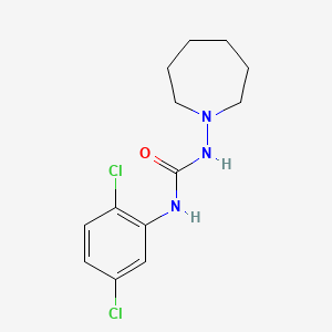 molecular formula C13H17Cl2N3O B14454186 Urea, 1-(2,5-dichlorophenyl)-3-(hexahydro-1H-azepin-1-yl)- CAS No. 73953-74-9