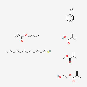 2-Propenoic acid, 2-methyl-, telomer with butyl 2-propenoate, 1-dodecanethiol, ethenylbenzene, 2-hydroxyethyl 2-methyl-2-propenoate and methyl 2-methyl-2-propenoate