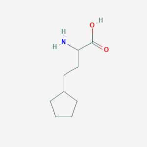molecular formula C9H17NO2 B1445427 2-氨基-4-环戊基丁酸 CAS No. 1378266-29-5