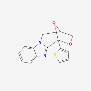 molecular formula C15H12N2O2S B14454270 4,5-Dihydro-1-(2-thienyl)-1,4-epoxy-1H,3H-(1,4)oxazepino(4,3-a)benzimidazole CAS No. 76099-03-1