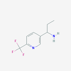 B1445431 1-(6-(Trifluoromethyl)pyridin-3-yl)propan-1-amine CAS No. 1270424-42-4
