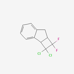 molecular formula C11H8Cl2F2 B14454316 2,2-Dichloro-1,1-difluoro-2,2a,7,7a-tetrahydro-1h-cyclobuta[a]indene CAS No. 74879-54-2