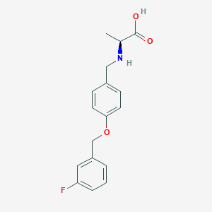 B1445432 (S)-2-((4-((3-Fluorobenzyl)oxy)benzyl)amino)propanoic acid CAS No. 1160513-60-9