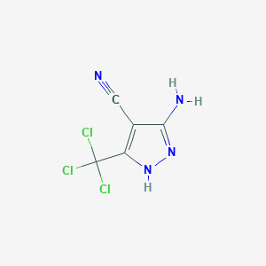 3-Amino-5-(trichloromethyl)-1H-pyrazole-4-carbonitrile