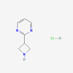 molecular formula C7H10ClN3 B1445435 2-(氮杂环丁-3-基)嘧啶盐酸盐 CAS No. 1255531-13-5