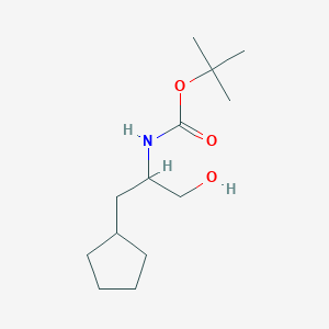 B1445437 tert-butyl N-(1-cyclopentyl-3-hydroxypropan-2-yl)carbamate CAS No. 1454913-95-1