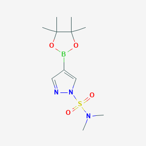 molecular formula C11H20BN3O4S B1445440 4-(4,4,5,5-四甲基-[1,3,2]二噁唑硼烷-2-基)-吡唑-1-磺酸二甲基酰胺 CAS No. 959585-47-8