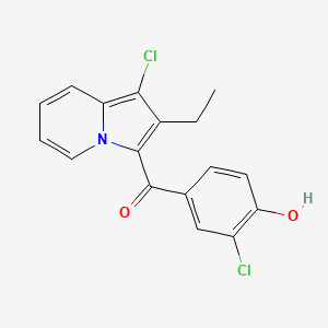 (1-Chloro-2-ethylindolizin-3-yl)(3-chloro-4-hydroxyphenyl)methanone