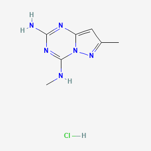 2-Amino-4-methylamino-7-methyl-pyrazolo(1,5-a)-s-triazine hydrochloride hemihydrate