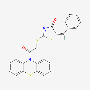 Phenothiazine, 10-(5-benzylidene-4-oxo-2-(2-thiazolinyl)thioacetyl)-