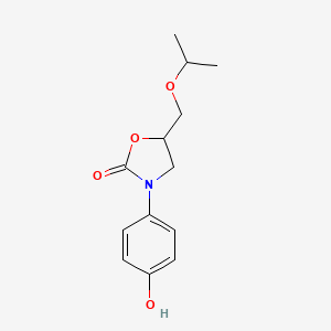 3-(4-Hydroxyphenyl)-5-{[(propan-2-yl)oxy]methyl}-1,3-oxazolidin-2-one