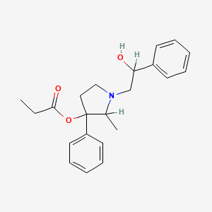 1-(2-Hydroxyphenylethyl)-2-methyl-3-phenyl-3-propionoxypyrrolidine