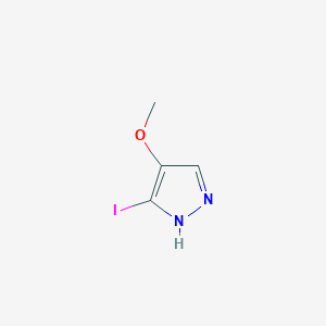 molecular formula C4H5IN2O B1445460 3-碘-4-甲氧基-1H-吡唑 CAS No. 1533442-08-8