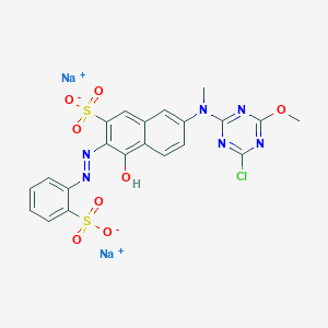 Disodium 7-((4-chloro-6-methoxy-1,3,5-triazin-2-yl)methylamino)-4-hydroxy-3-((2-sulphonatophenyl)azo)naphthalene-2-sulphonate