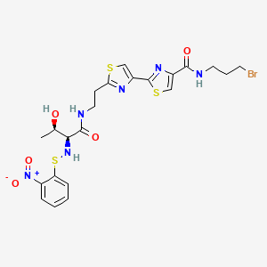 N-(3-bromopropyl)-2-[2-[2-[[(2S,3R)-3-hydroxy-2-[(2-nitrophenyl)sulfanylamino]butanoyl]amino]ethyl]-1,3-thiazol-4-yl]-1,3-thiazole-4-carboxamide