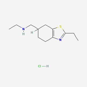 molecular formula C12H21ClN2S B14454652 4,5,6,7-Tetrahydro-N,2-diethyl-6-benzothiazolemethanamine hydrochloride CAS No. 77528-83-7