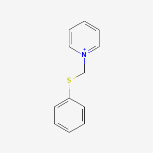 molecular formula C12H12NS+ B14454668 1-[(Phenylthio)methyl]pyridinium CAS No. 71880-02-9