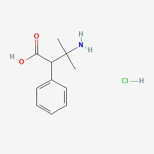 molecular formula C11H16ClNO2 B1445468 3-Amino-3-methyl-2-phenylbutanoic acid hydrochloride CAS No. 2060039-89-4