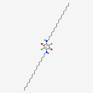 molecular formula C42H76Cl2N2O2 B14454745 p-Benzoquinone, 3,6-bis(octadecylamino)-2,5-dichloro- CAS No. 73713-77-6