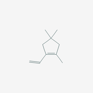 molecular formula C10H16 B14454821 1-Ethenyl-2,4,4-trimethylcyclopent-1-ene CAS No. 77628-59-2