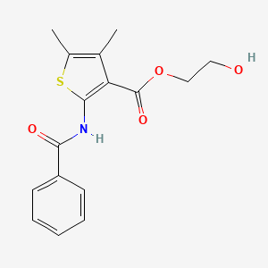 3-Thiophenecarboxylic acid, 2-(benzoylamino)-4,5-dimethyl-, 2-hydroxyethyl ester