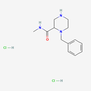 molecular formula C13H21Cl2N3O B1445488 1-Benzyl-piperazine-2-carboxylic acid methylamide dihydrochloride CAS No. 1313254-62-4