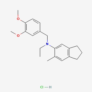 Indan-6-ethylamine, N-(3,4-dimethoxybenzyl)-5-methyl-, hydrochloride