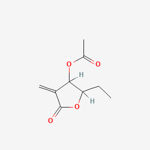 (2-ethyl-4-methylidene-5-oxo-oxolan-3-yl) Acetate