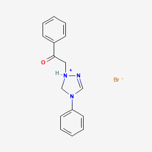 1-(2-Oxo-2-phenylethyl)-4-phenyl-4,5-dihydro-1H-1,2,4-triazol-1-ium bromide