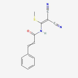 N-[2,2-Dicyano-1-(methylsulfanyl)ethenyl]-3-phenylprop-2-enamide