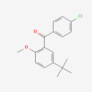 molecular formula C18H19ClO2 B14455317 (5-tert-Butyl-2-methoxyphenyl)(4-chlorophenyl)methanone CAS No. 72083-18-2