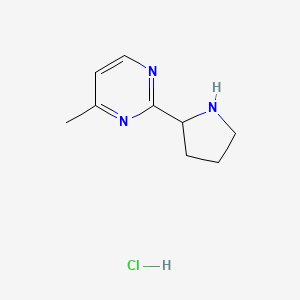 molecular formula C9H14ClN3 B1445533 4-甲基-2-(吡咯烷-2-基)嘧啶盐酸盐 CAS No. 1361118-71-9