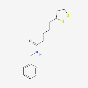 molecular formula C15H21NOS2 B14455378 N-Benzyl-5-(1,2-dithiolan-3-YL)pentanamide CAS No. 75871-38-4