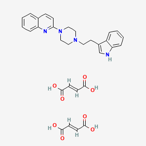 molecular formula C31H32N4O8 B14455439 2-(4-(2-(3-Indolyl)ethyl)-1-piperazinyl)quinoline dimaleate CAS No. 75410-81-0